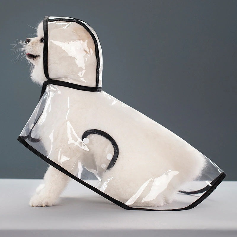 人気ペット用品犬マッキントッシュテディ中小犬新透明レインポンチョ