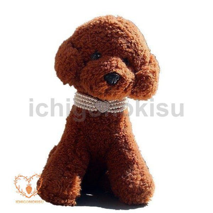 フェイクパール 小型犬 犬用 ハート ラインストーン 首輪 キラキラ チェーン 犬用ネックレス ネックレス 犬用アクセサリー 煌め アクセサリー 多重