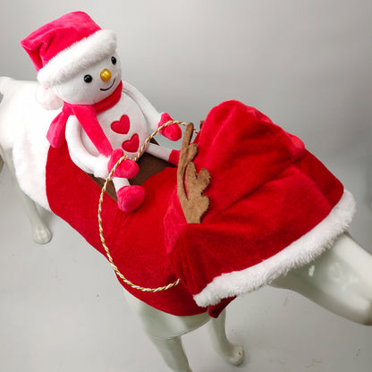 ペット犬クリスマス衣装サンタ乗馬スーツクリスマスペット服鹿乗馬スーツペットクリスマス用品