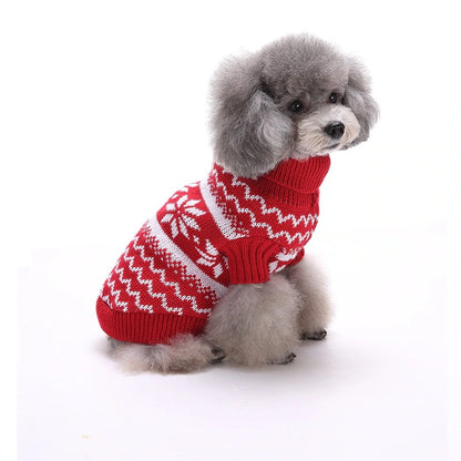 2023年新作入荷　ペット服 犬　服　Tシャツ ドッグウェア犬服クリスマス衣雪花セーターハロウィンペット服セーターヘラジカ衣犬セーター