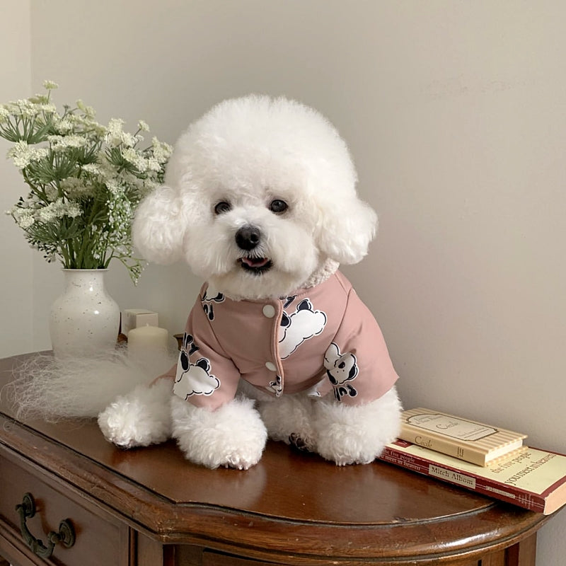 ペット服 犬の服 犬猫服 四脚綿入れ 小中型犬 服 快適 ペット用品 犬用品 部屋着 暖か