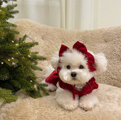 ペット服 クリスマススカート秋冬小型犬ペット猫服