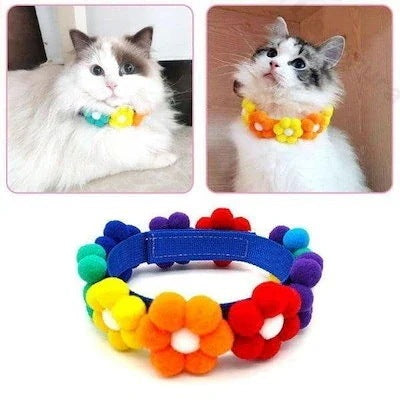 首輪ペット用品犬猫新作花お出掛け可愛い調節可能アウトドアおしゃれ