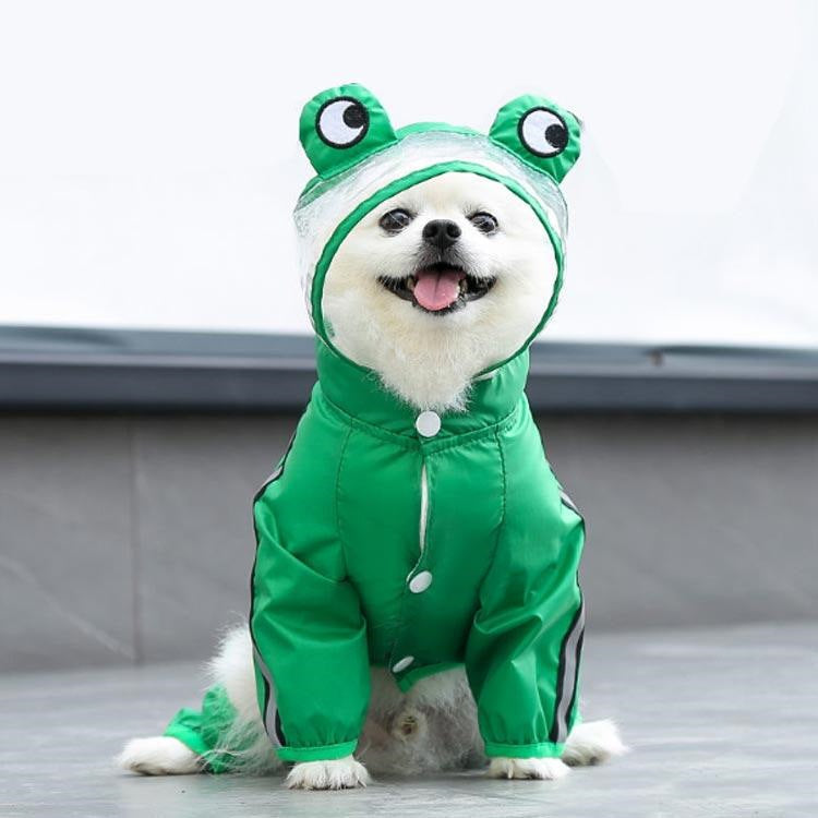 犬服 レインコート ドッグウェア 雨具 レインウェア ポンチョジャケット ペット服 ドッグ フード付き 反射テープ付き 雨の日 防水