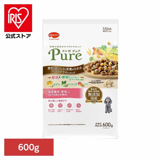 コンボピュアドッグ国産鶏肉・野菜入り600g 1011322 日本ペットフード株式会社