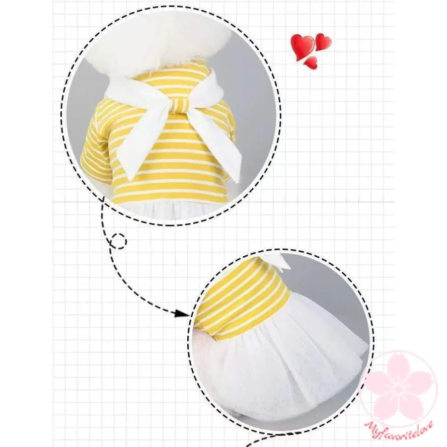 新品 大人気 ペット 服 安い 犬 春 夏 秋 ボーダー ワンピース フリル かわいい 可愛い ハイブランド 猫 ドッグウェア