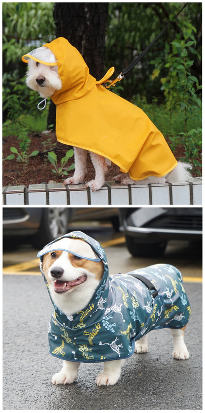 レジャー 犬のレインコート ケープ お腹カバー コギ テディ ゴールデンレトリバー ペット用レインコート 着脱しやすい 犬の服