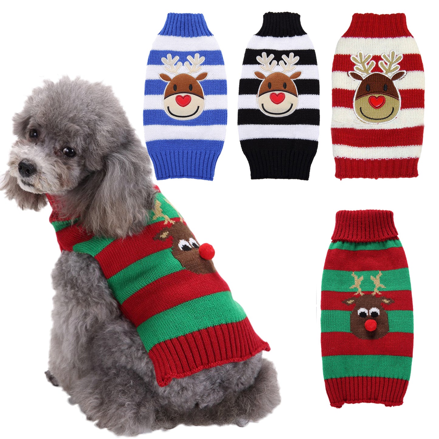 人气新作ペット服 中小型犬VIPテディニューファーザークリスマスペットニットジャンパー犬の服 ペット服