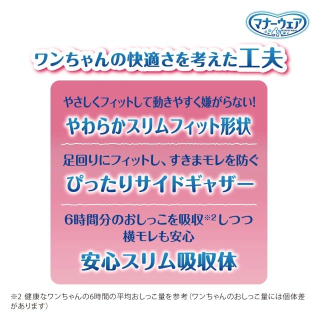 マナーウェア 女の子用 SSSサイズ モーヴピンクドット・チェック42枚