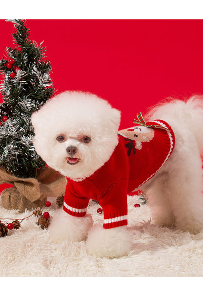 秋と冬犬エルククリスマスお祝いセーター小型および中型犬猫ペット服新年服 ペット服