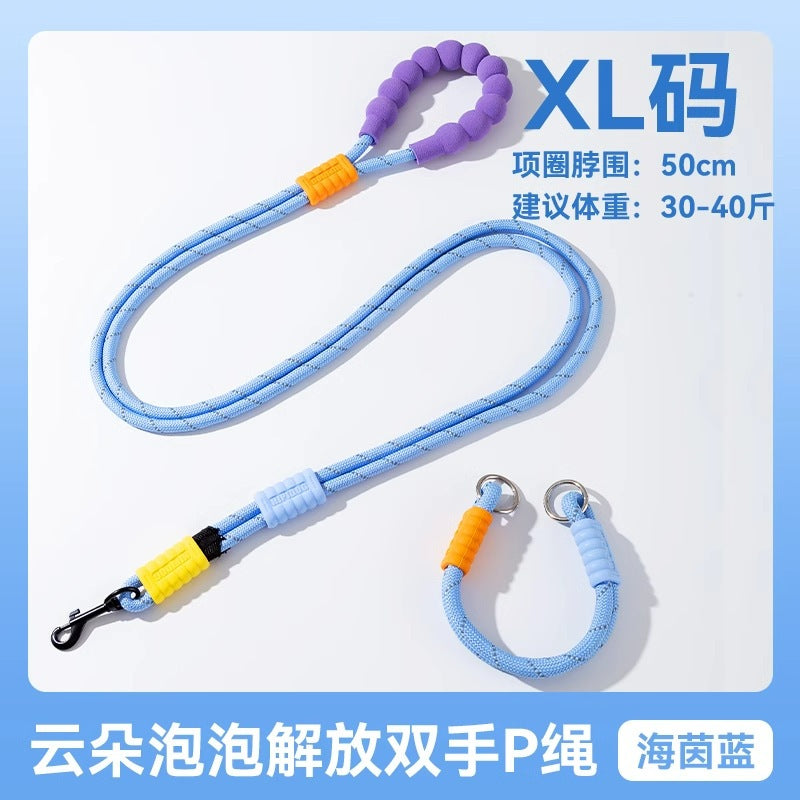 犬 リード ハーネス 紐 散歩紐 犬用デニムハーネス＆リード けん引ロープ ペット用品 s03