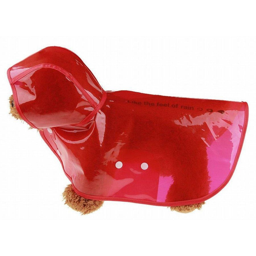 ペットファッション 犬用レインコート レインポンチョ ポンチョ型 ドッグウェア 雨具 カッパ レインウェア スケルトン 半透明 パーカー 帽子付き