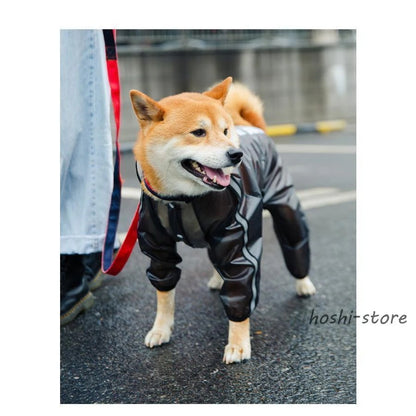 犬用 レインコート ポンチョ 着せやすい ドッグウェア 柴犬 ブラック ホワイト 雨具 カッパ 透明 フード付 小型 中型 大型