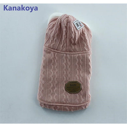 犬服 ペットウェア 秋 冬 裏ボア 裏起毛 保温 防寒 ニット フード付 あったか ドッグウェア 小型犬 中型犬 愛犬 猫 旅行 お出掛け お散歩