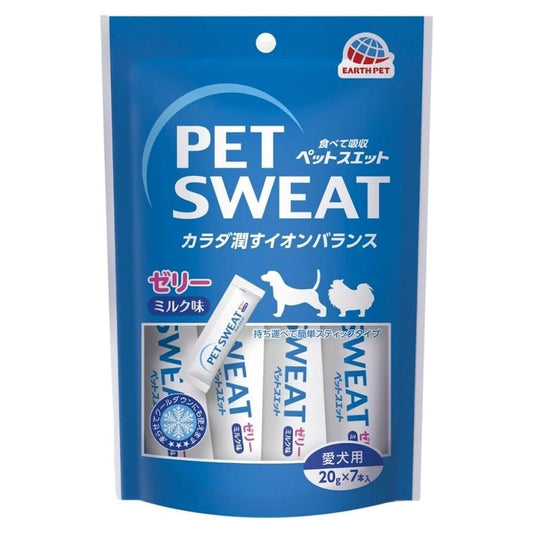 <a href="https://www.qoo10.jp/gmkt.inc/Search/brand.aspx?brandno=105700" target="_blank" class="title_brand" id="btn_brand" title="アース・ペット">アース・ペット</a>ペットスエット　ゼリー　ミルク味　２０ｇX７本　犬用　ドッグフード　ＣＲＣ45―40―12―00―00