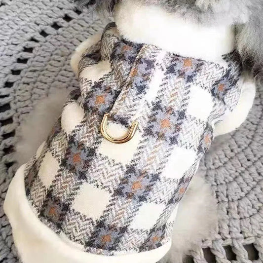 ペット服 犬服 ニット 犬用 犬 ドッグウェア ペットグッズ チェク柄 猫用 猫服 猫パーカ 冬服 秋服 暖かい 裏起毛 防寒 可愛い ボア