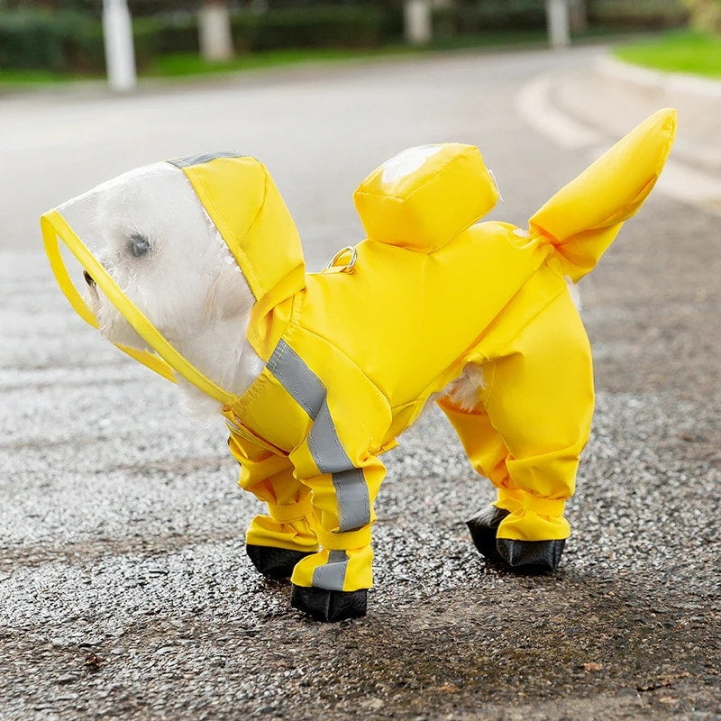 ペット用品 アニメ 防水 ペット用レインコート 四肢を完全に覆うレインコート 小型犬から中型犬まで 雨の日のお出かけ 犬の服 夏用