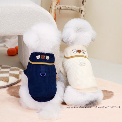 【新作犬猫服 登場】 犬服 ペット服 犬 洋服 春夏子犬服ペットTシャツワッフル猫Tシャツ子犬服