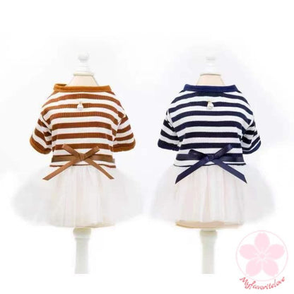 新作登場 ぺット 服 安い 犬 春 夏 秋 ボーダー 柄 ワンピース かわいい 可愛い ハイブランド 猫 ドッグ ウェア