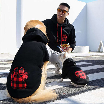 メガ割 無中型チェック薄ドッグウエパーカ大型フード付猫犬XS-6スウェッお散小型おしゃ可愛大きいサイ小さいサイズ