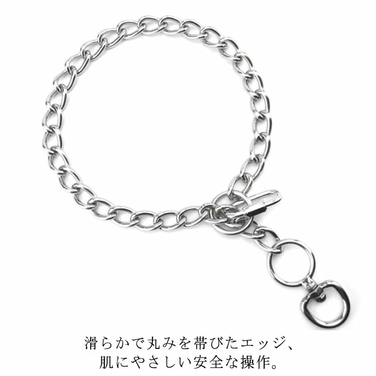 犬 首輪 ステンレス チェーン 引っ張り しつけ用 訓練 トレーニング 大型犬 簡単装着 中型犬 ベルジアンマリノア ゴールデンレトリバー ロットワイラー 柴犬 訓練用首輪 犬用品 お散歩グッズ ペッ