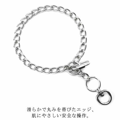 犬 首輪 ステンレス チェーン 引っ張り しつけ用 訓練 トレーニング 大型犬 簡単装着 中型犬 ベルジアンマリノア ゴールデンレトリバー ロットワイラー 柴犬 訓練用首輪 犬用品 お散歩グッズ ペッ