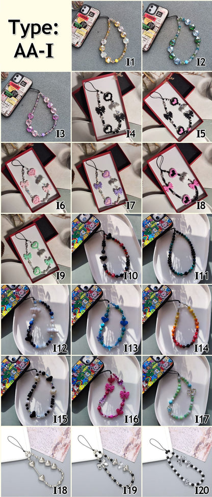 スマートフォン ストラップ かわいい スマホ キーホルダー 韓国 スマホチャーム 手首 手作りパーツ 携帯チャーム 紛失/落下防止 ブレスレット ビーズキーチェーン ハンドバッグ キー用 装飾 女の子