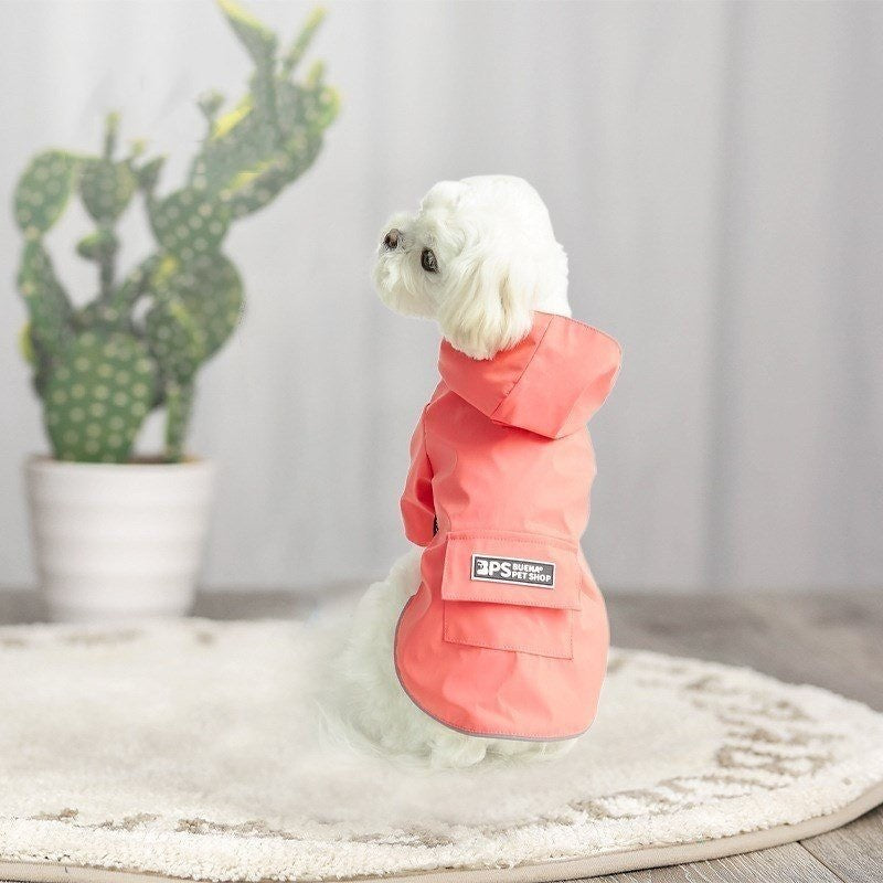 ドッグウェア レインコート 犬の服 犬服 雨服 雨具 パーカー フード付き 四足 小中型犬用 雨の日 防水 雨具 お散歩 梅雨対策 犬用品 着脱簡単