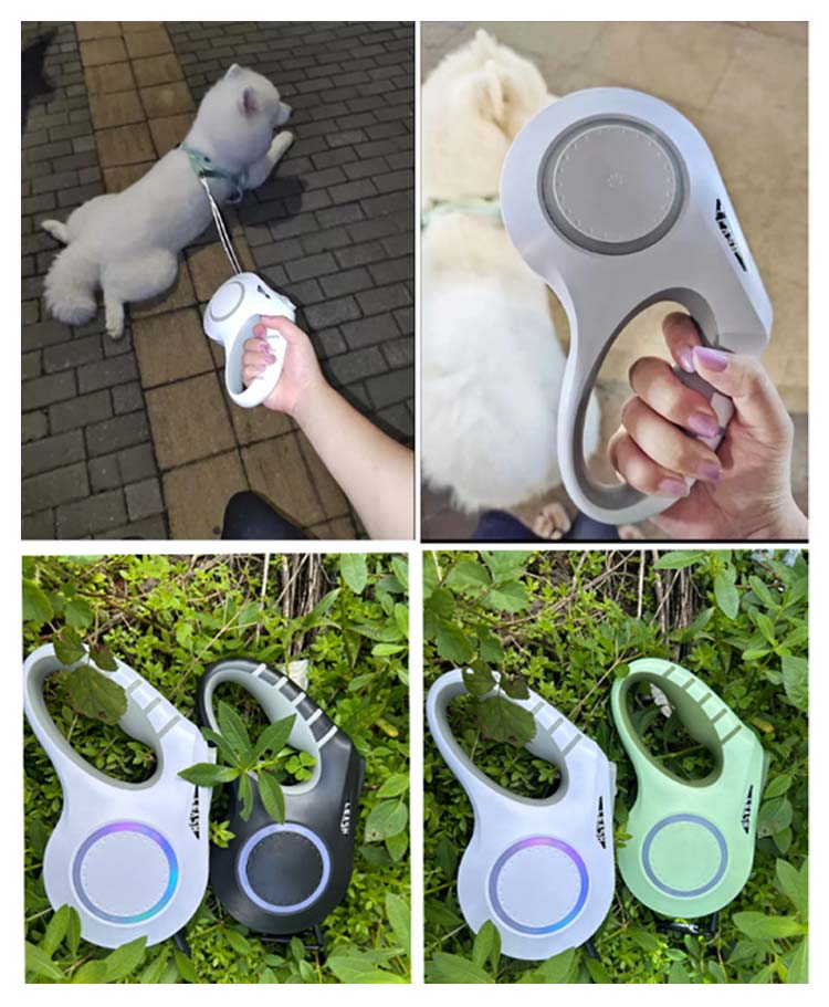 大型犬 伸縮リード 6m LED ライト付き 雰囲気ライト USB 充電式 犬 リード 伸縮 光る 犬用 中型犬 小型犬 ドッグリード タッチパネル ワンタッチ Type-C 充電 大容量電池 長時間