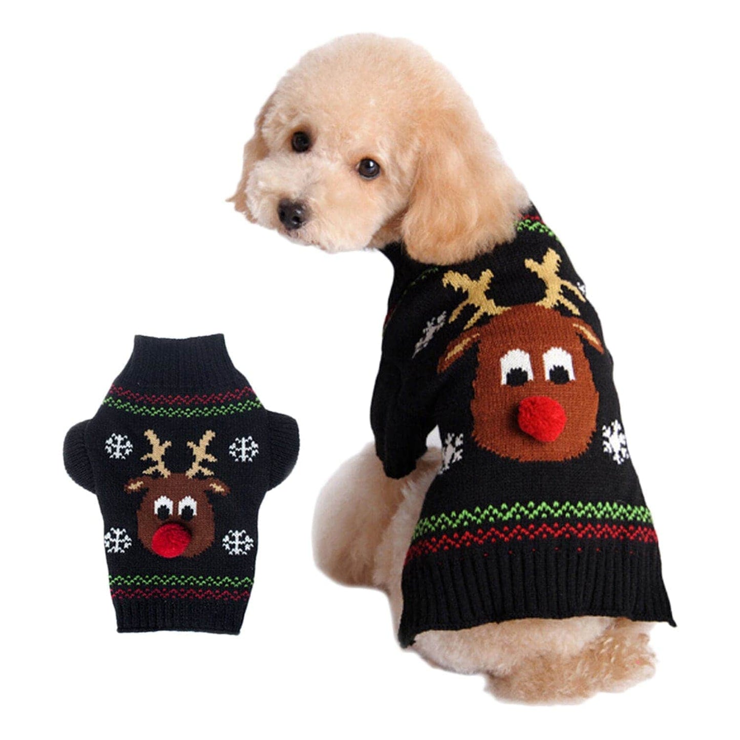 人气新作ペット服 中小型犬VIPテディニューファーザークリスマスペットニットジャンパー犬の服 ペット服