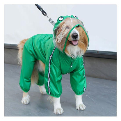 犬服 レインコート ドッグウェア 雨具 レインウェア ポンチョジャケット ペット服 ドッグ フード付き 反射テープ付き 雨の日 防水