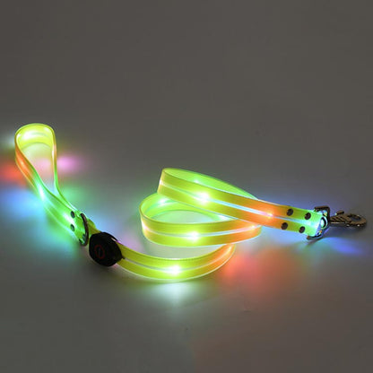 犬 リード 光る LED光るリード 犬光るリード USB充電式 ペット用リード 長さ120cm 夜間散歩 柔らかい 無臭 夜散歩ライト 軽量 安全対策 視認性 子犬 小型犬 中型犬 大型犬 おしゃれ