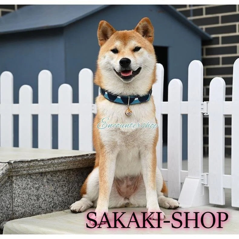 好評 一部即納！犬 首輪 唐草模様 犬の首輪 からくさ バックル首輪 柴犬 犬 可愛い おしゃれ 散歩 リード スカーフ バンダナ 小型犬 中型犬 大型犬