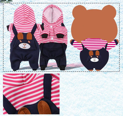 保温 ペット服 厚手 ペット 猫犬服 小中型犬 サロペット ドッグウエア ペット用品 犬用品 犬服