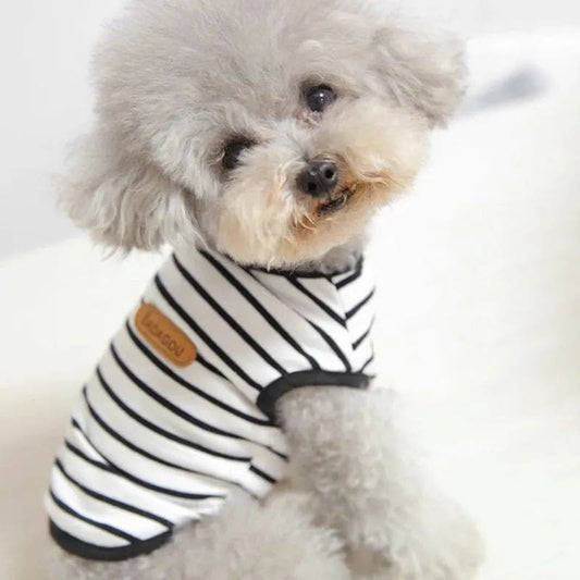 夏用 ストライプ薄手ベスト 通気性抜群 ビションフリーゼ シュナウザー 犬 服 犬 服 犬服 犬の服 ペット用品 ハーネス 小型犬