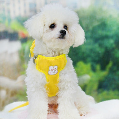 簡単装着 ペットハーネス ハーネスリードセット 犬用ハーネス ペット用品 リード 犬用 ネコ用ハーネス お散歩 2点セット シンプル 胴輪 ハーネス おしゃれ 小型犬 リーシュ 猫用 中型犬 犬 お出