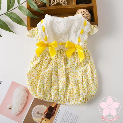 万能流行感 ペット 服 安い 犬 春 夏 ２色 付き 花柄 ワンピース かわいい 可愛い ハイブランド 猫 ドッグウェア