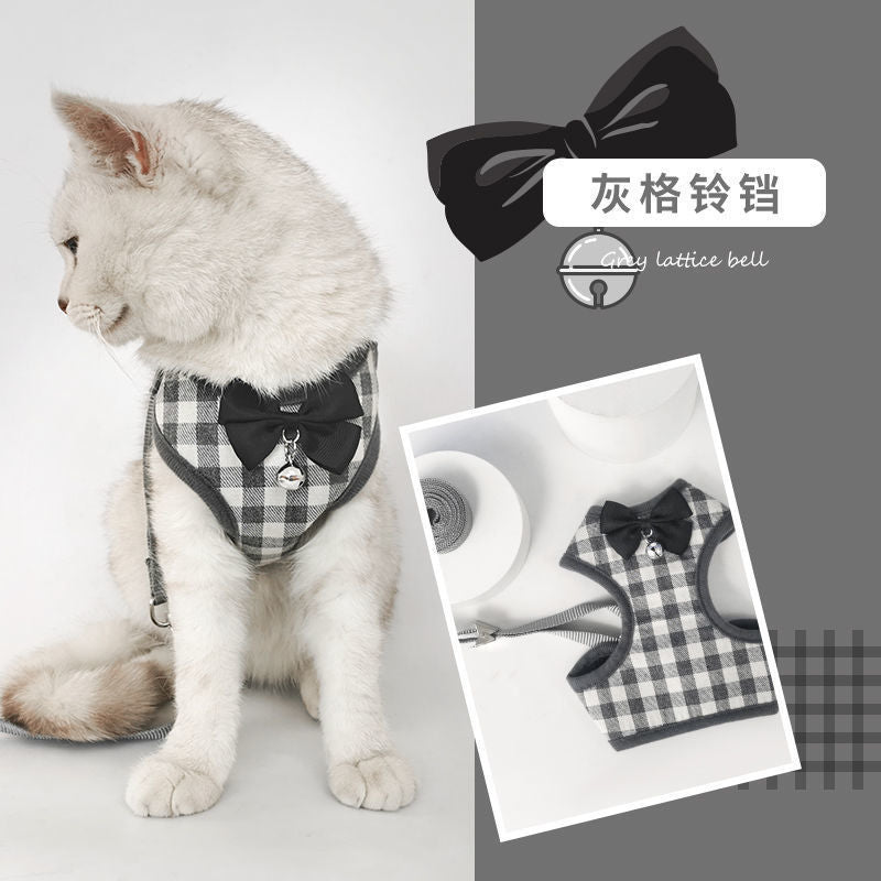 品質保証 ハーネス 犬 猫 おしゃれ ストライプ 簡単装着 かわいい 脱げない メッシュ 小型犬 中型犬 ネコ 胴輪 リードセット 散歩 リボン ペット ドッグ キャット 犬猫用