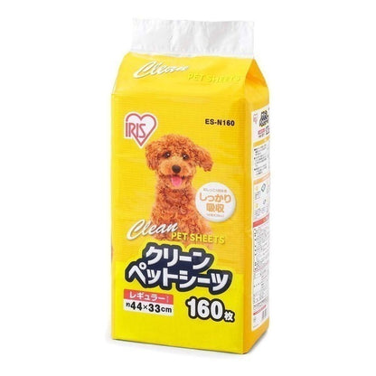 <a href="https://www.qoo10.jp/gmkt.inc/Search/brand.aspx?brandno=49458" target="_blank" class="title_brand" id="btn_brand" title="アイリスオーヤマ">アイリスオーヤマ</a>クリーンペットシーツ レギュラー160枚 ES-N160 4個セット メーカー直送