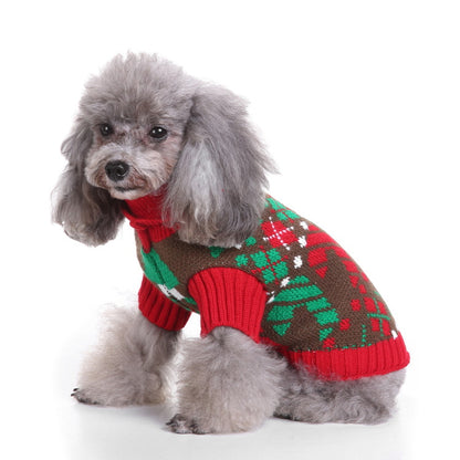 2023年新作入荷　ペット服 犬　服　Tシャツ ドッグウェア犬セーターペットクリスマスセーターニットハイネックペット服セーター犬セーター