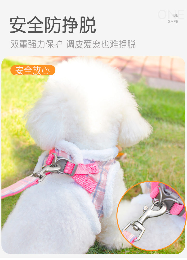 リード リーシュ ペット用品 ハーネスリードセット 犬用 ネコ用ハーネス 2点セット おしゃれ ハーネス お出かけ 猫用 犬 小型犬 中型犬 シンプル お散歩 簡単装着 胴輪 69 軽量 犬用ハーネス