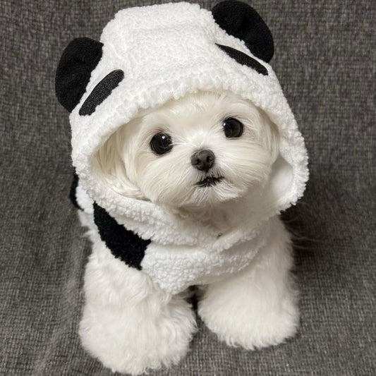ペット子犬犬服秋冬モデル超かわいいパンダコートテディビションポメラニアン万能服犬 服 犬 犬の服 犬 洋服 犬の服夏 犬洋服