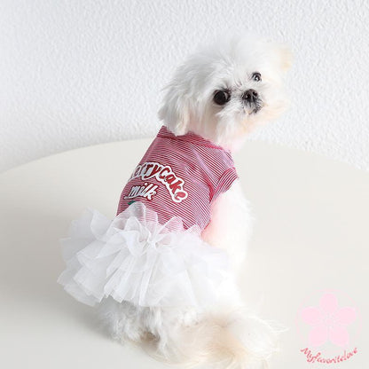 新入庫 ペット 服 安い 犬 春 夏 秋 さくらんぼ 柄 ボーダー タンクトップ ワンピース かわいい 可愛い ハイブランド 猫 ドッグウェア