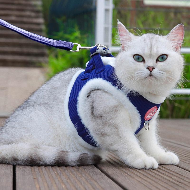 おしゃれ かわいい 胴輪 ペット 服 ねこ 猫用 ハーネス 猫 冬用 小型犬 可愛い 散歩 猫ハーネス お出かけ 抜けない 抜けない ネコ リード キャット 外出