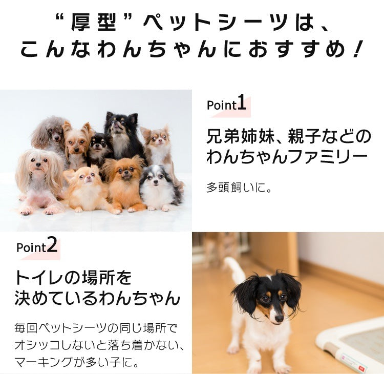 わんちゃんに合わせて選べる2サイズぺットシーツ ワイド レギュラー 厚型 / 超厚型 ペットシーツ メガ割