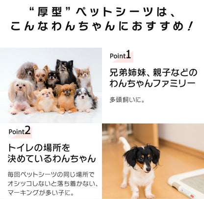 わんちゃんに合わせて選べる2サイズぺットシーツ ワイド レギュラー 厚型 / 超厚型 ペットシーツ メガ割