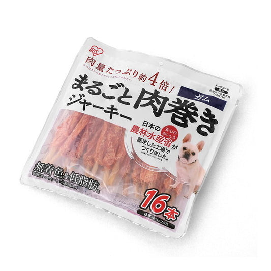 <a href="https://www.qoo10.jp/gmkt.inc/Search/brand.aspx?brandno=49458" target="_blank" class="title_brand" id="btn_brand" title="アイリスオーヤマ">アイリスオーヤマ</a>P-IJ-GT16 まるごと肉巻きジャーキーガム (16本)