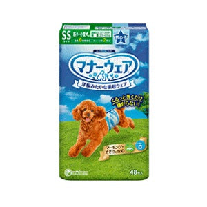 <a href="https://www.qoo10.jp/gmkt.inc/Search/brand.aspx?brandno=18151" target="_blank" class="title_brand" id="btn_brand" title="ユニ・チャーム">ユニ・チャーム</a>ユニ・チャームペット マナーウェア 男の子用 SSサイズ 超小～小型犬用 48枚入