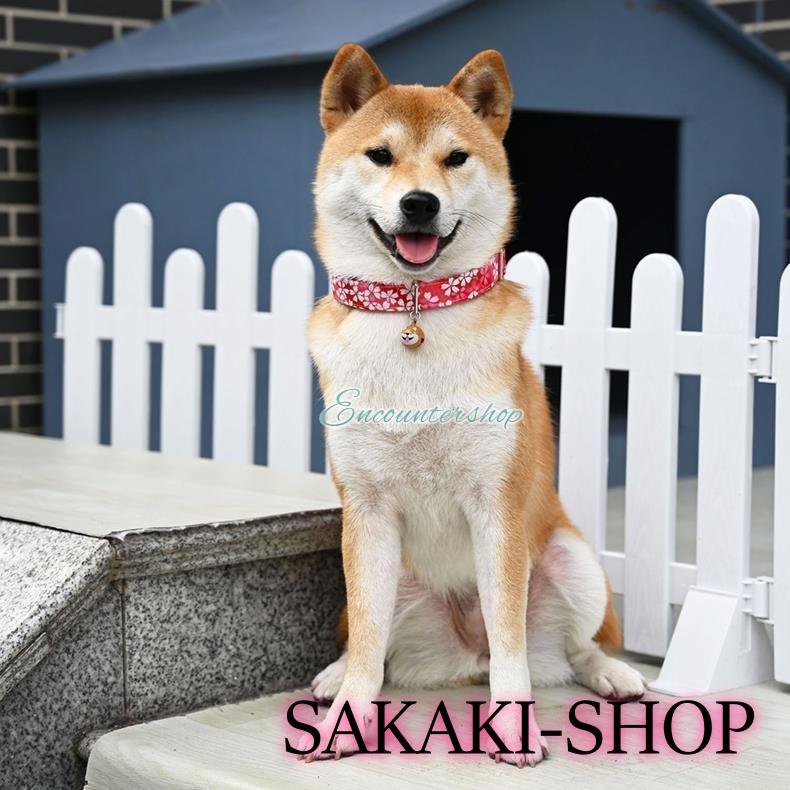好評 一部即納！犬 首輪 唐草模様 犬の首輪 からくさ バックル首輪 柴犬 犬 可愛い おしゃれ 散歩 リード スカーフ バンダナ 小型犬 中型犬 大型犬