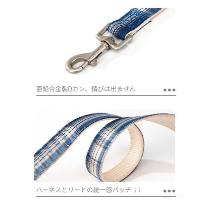 新商品プロモーション，数量限定 犬猫用胸当て＆ハーネス＆リードセット ペット胸当てリード 犬猫用品 ペットグッズ 犬猫リード 胴輪 引きひも チェック柄JK制服 通気性 抜け犬猫用胸当て＆ハーネス